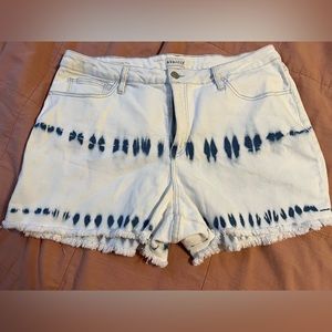 Women’s plus size tie dye jean shorts—AVA VIV brand from Target, size 18, NWOT